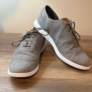 Cole Haan Women’s Wingtip Oxford in Ironstone Suede - Size 9